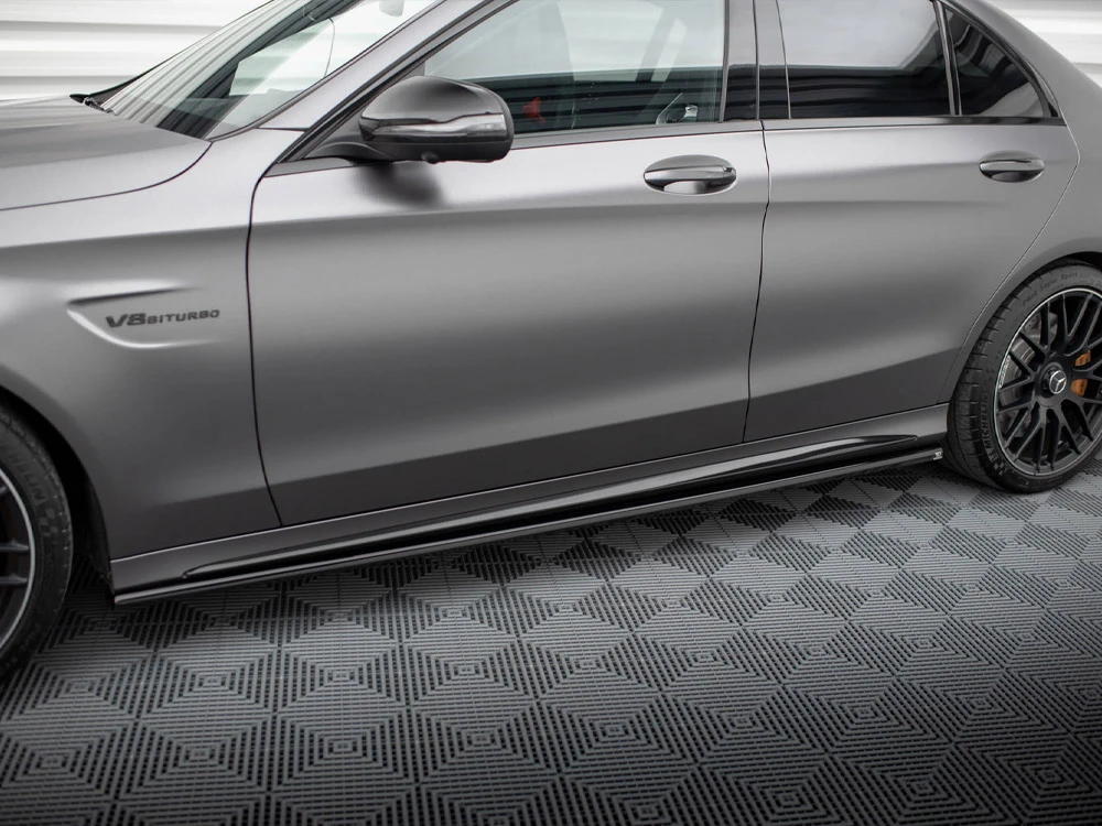 Maxton Side Skirts Diffusers Mercedes-AMG C63 Sedan / Estate W205 Facelift
