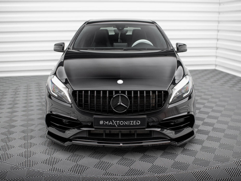 Maxton Front Splitter V.1 Mercedes-Benz A AMG-Line W176 Facelift