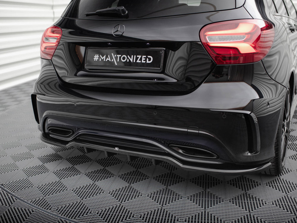 Maxton Rear Splitter (Vertical Bars) Mercedes-Benz A AMG-Line W176 Facelift