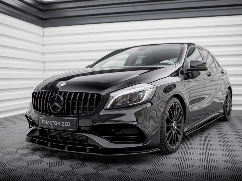 Maxton Street PRO Front Splitter Mercedes-Benz A AMG-Line W176 Facelift