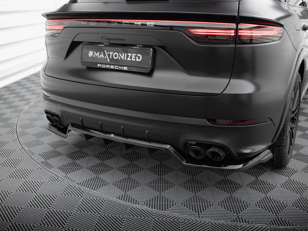 Maxton Rear Splitter (Vertical Bars) Porsche Cayenne Sport Design Mk3 Maxton Rear Splitter (Vertical Bars) Porsche Cayenne Sport Design Mk3