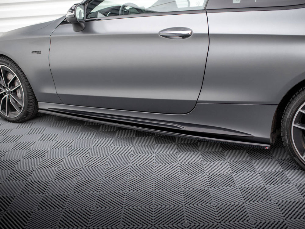 Maxton Side Skirts Diffusers Mercedes-AMG C43 Coupe C205 Facelift