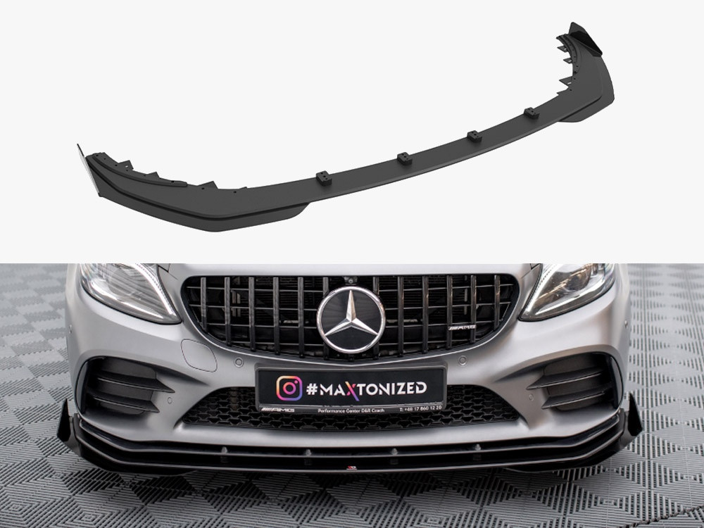 Maxton Street PRO Front Splitter + Flaps Mercedes-AMG C43 Coupe C205 Facelift