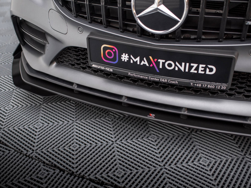 Maxton Street PRO Front Splitter + Flaps Mercedes-AMG C43 Coupe C205 Facelift