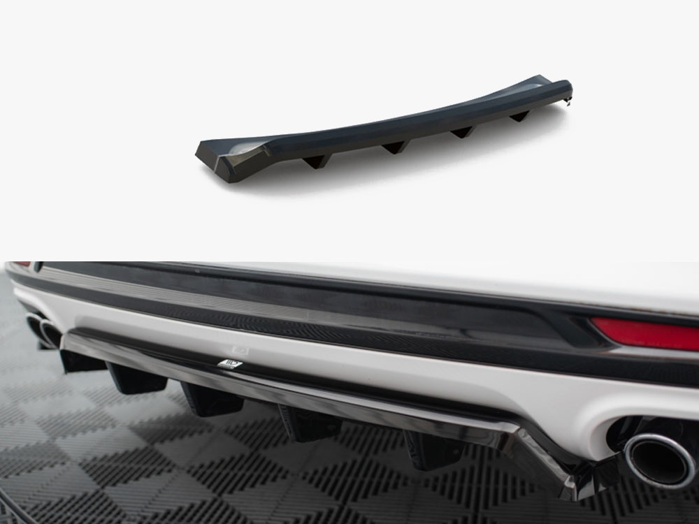 Maxton Central Rear Splitter (Vertical Bars) Ford Mondeo Sport Mk5 Facelift / Fusion Sport Mk2 Facelift