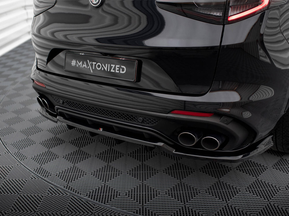 Maxton Rear Splitter (Vertical Bars) Alfa Romeo Stelvio Quadrifoglio Mk1