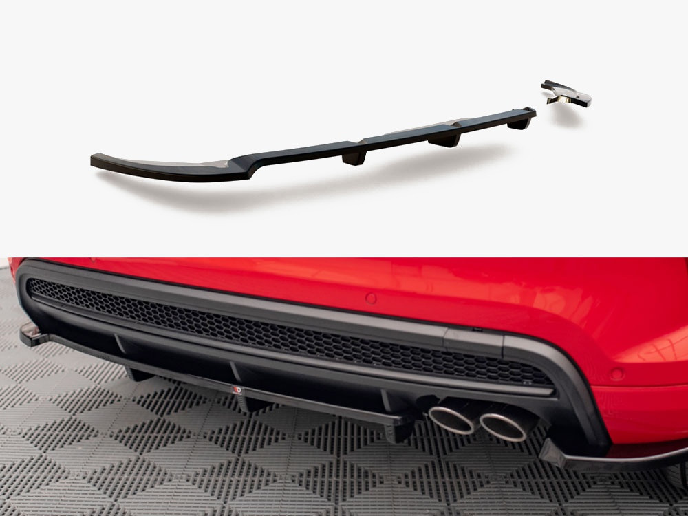 Maxton Central Rear Splitter (Vertical Bars) Fiat 500X Sport Mk1 Facelift