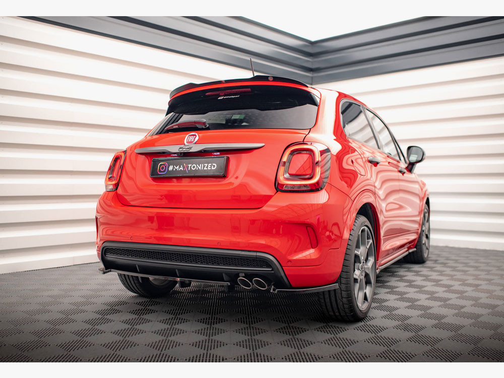 Maxton Central Rear Splitter (Vertical Bars) Fiat 500X Sport Mk1 Facelift