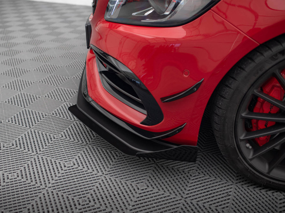 Maxton Street PRO Front Splitter + Flaps Mercedes-Benz A 45 AMG Aero W176 Facelift