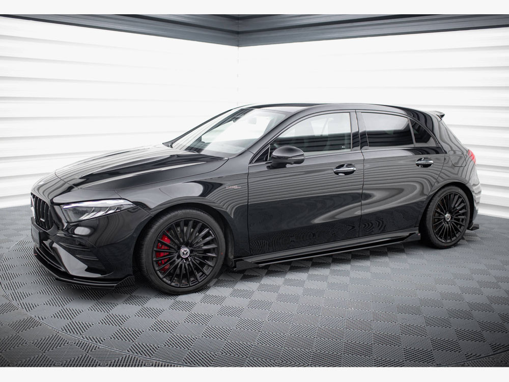 Maxton Street PRO Side Skirts Diffusers + Flaps Mercedes-AMG A35 W177 Facelift