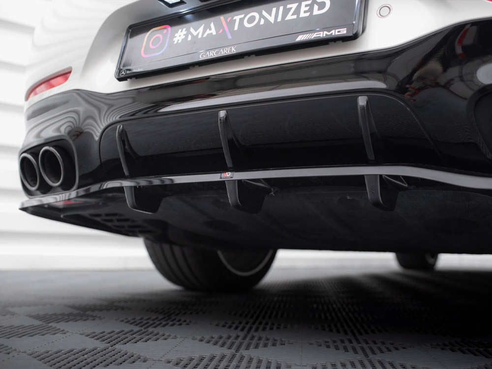 Maxton Rear Splitter (Vertical Bars) Mercedes-AMG GT 43 4 Door Coupe V8 Styling Package