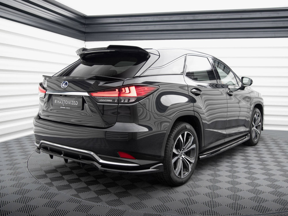 Maxton Central Rear Splitter (Vertical Bars) Lexus RX Mk4 Facelift