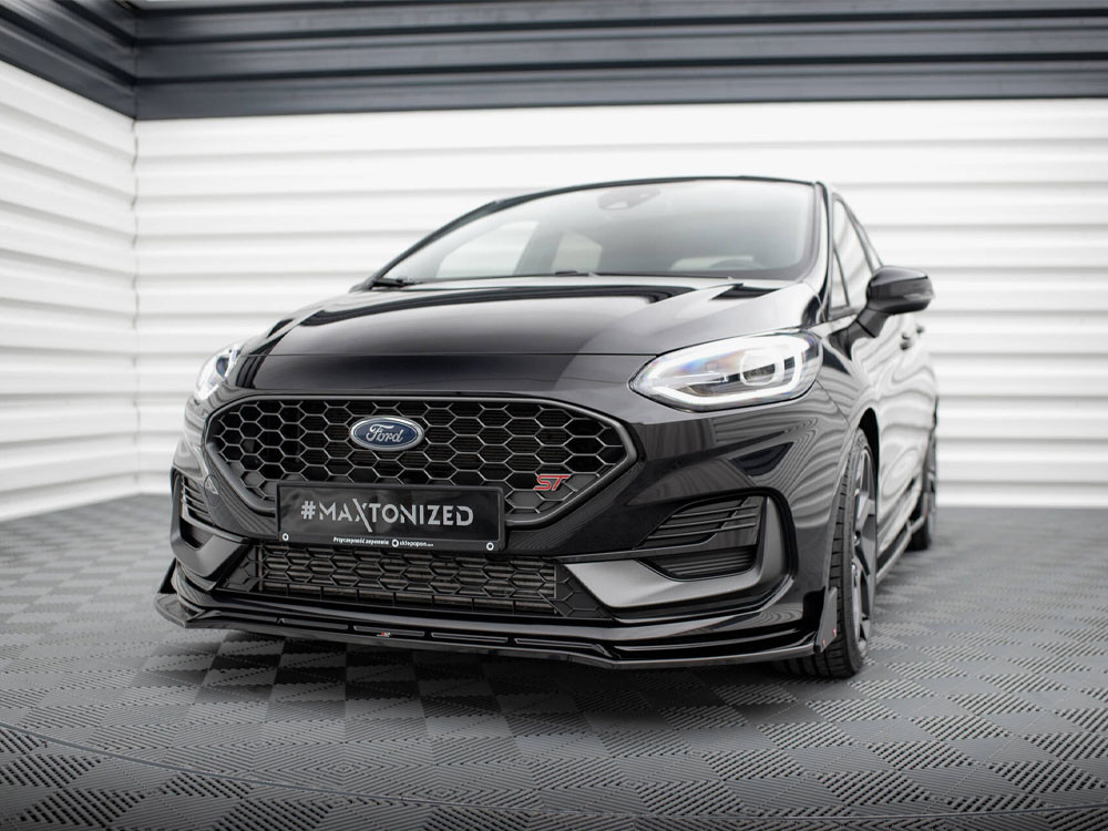 Maxton Front Splitter V.4 + Flaps Ford Fiesta ST / ST-Line Mk8 Facelift
