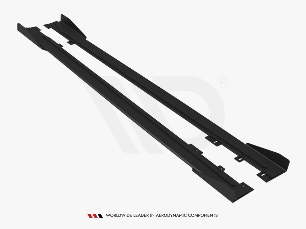 Maxton Street PRO Side Skirts Diffusers + Flaps Ford Mustang GT Mk6