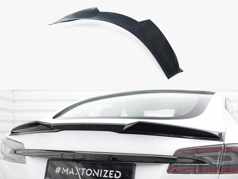 Maxton Spoiler CAP 3D Tesla Model S Plaid Mk1 Facelift