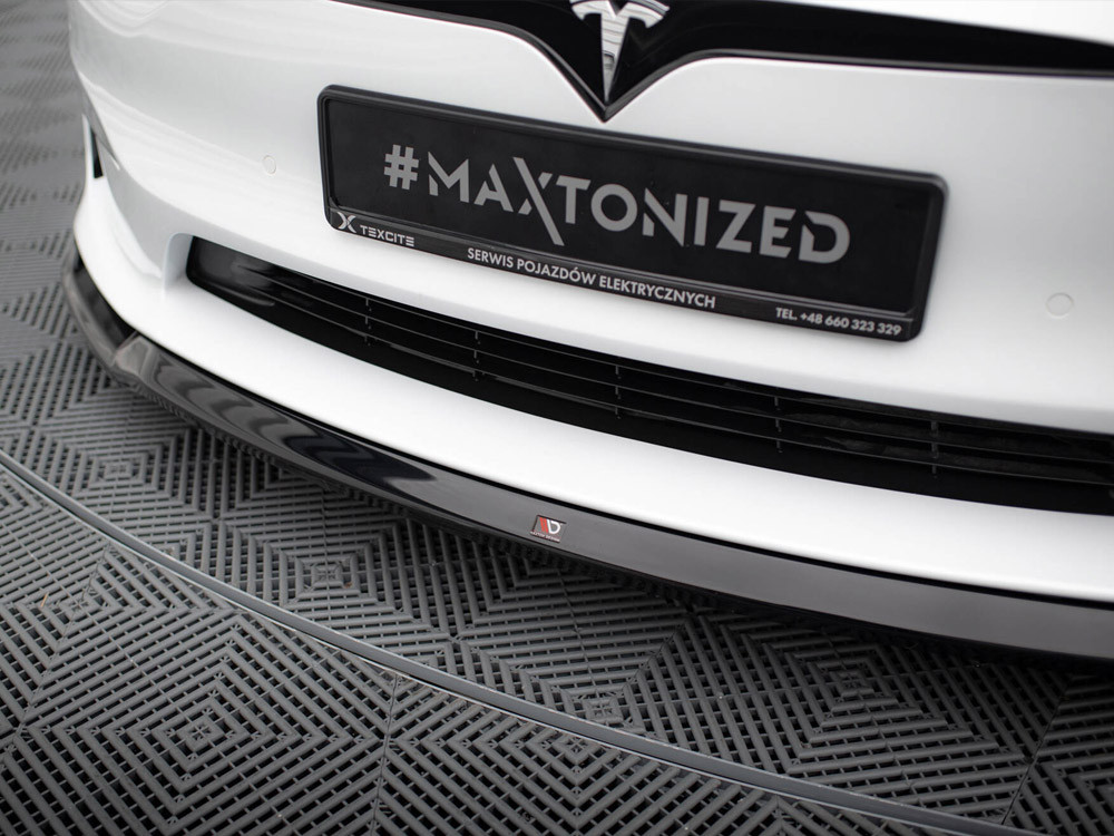 Maxton Front Splitter V.2 Tesla Model S Plaid Mk1 Facelift