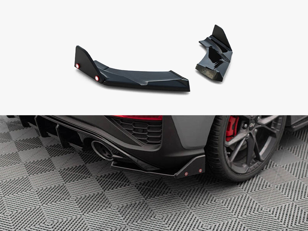 Maxton Rear Side Splitters V.4 + Flaps Hyundai I30 N Hatchback Mk3 Facelift