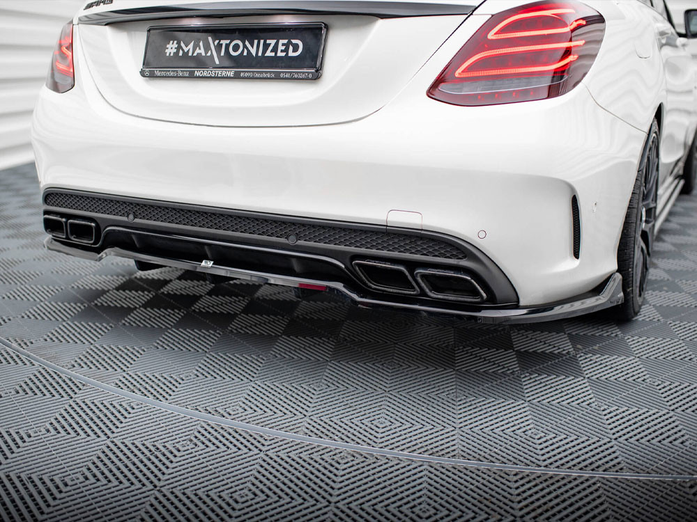 Maxton Rear Splitter (Vertical Bars) Mercedes-AMG C63 Sedan / Estate W205 / S205