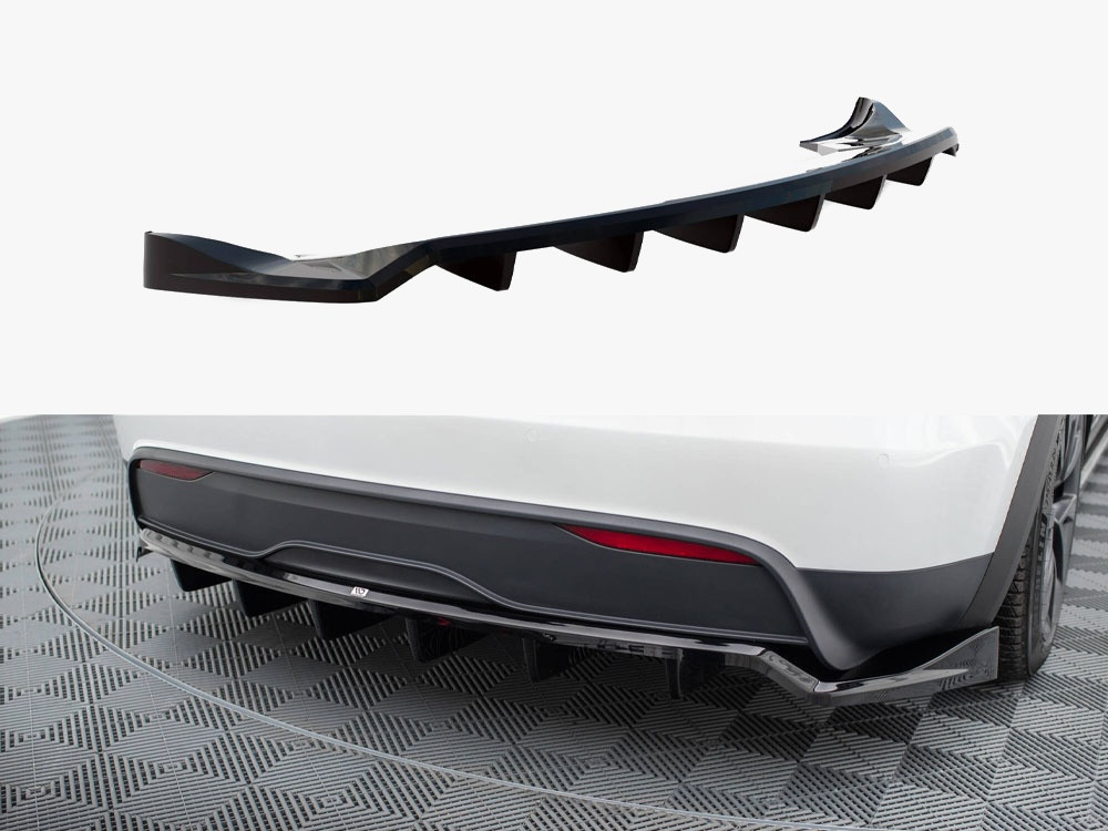 Maxton Rear Splitter (Vertical Bars) Tesla Model X Mk1 Facelift