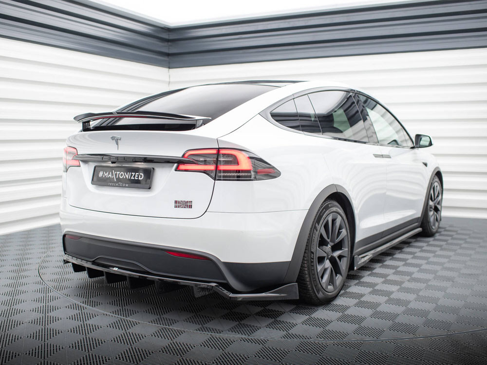 Maxton Rear Splitter (Vertical Bars) Tesla Model X Mk1 Facelift