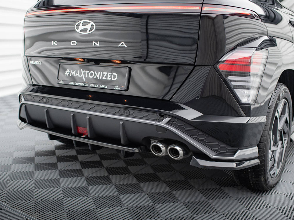 Maxton Central Rear Splitter (Vertical Bars) Hyundai Kona N-Line Mk2