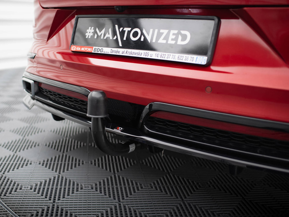 Maxton Central Rear Splitter (Vertical Bars) Kia ProCeed GT-Line Mk1