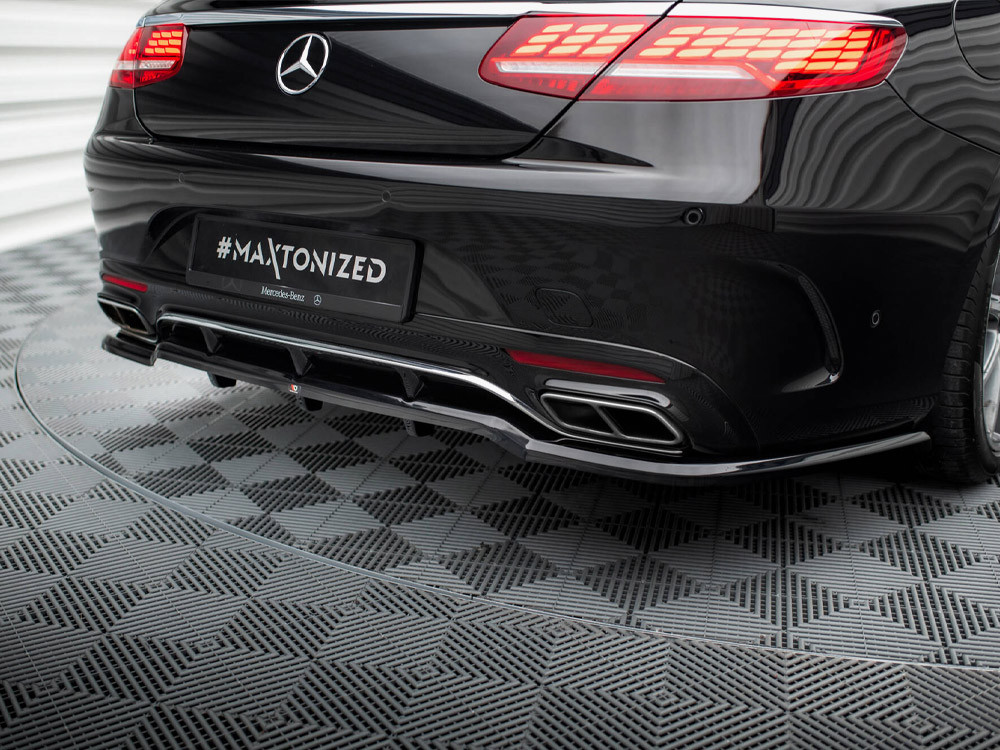 Maxton Rear Splitter (Vertical Bars) Mercedes-Benz S Coupe AMG-Line C217 Facelift
