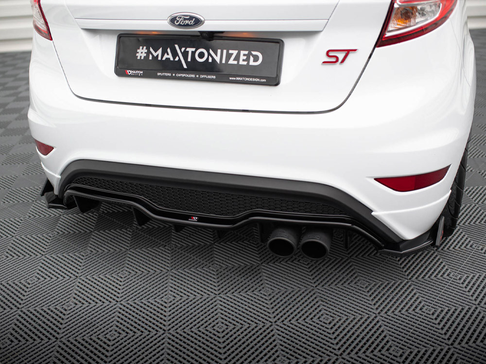 Maxton Rear Side Splitters V.3 + Flaps Ford Fiesta ST Mk7 Facelift