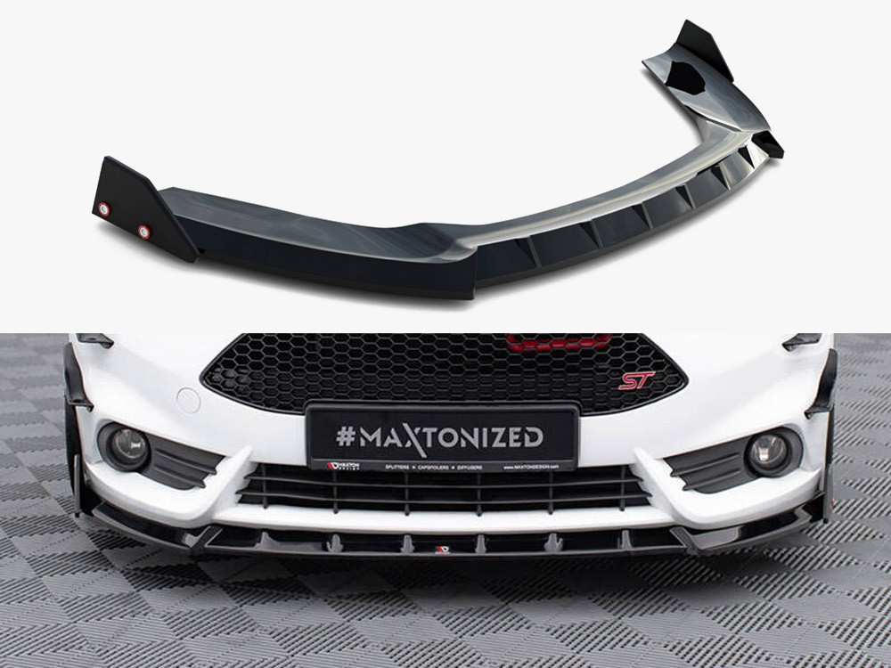 Maxton Front Splitter V.6 + Flaps Ford Fiesta ST Mk7 Facelift