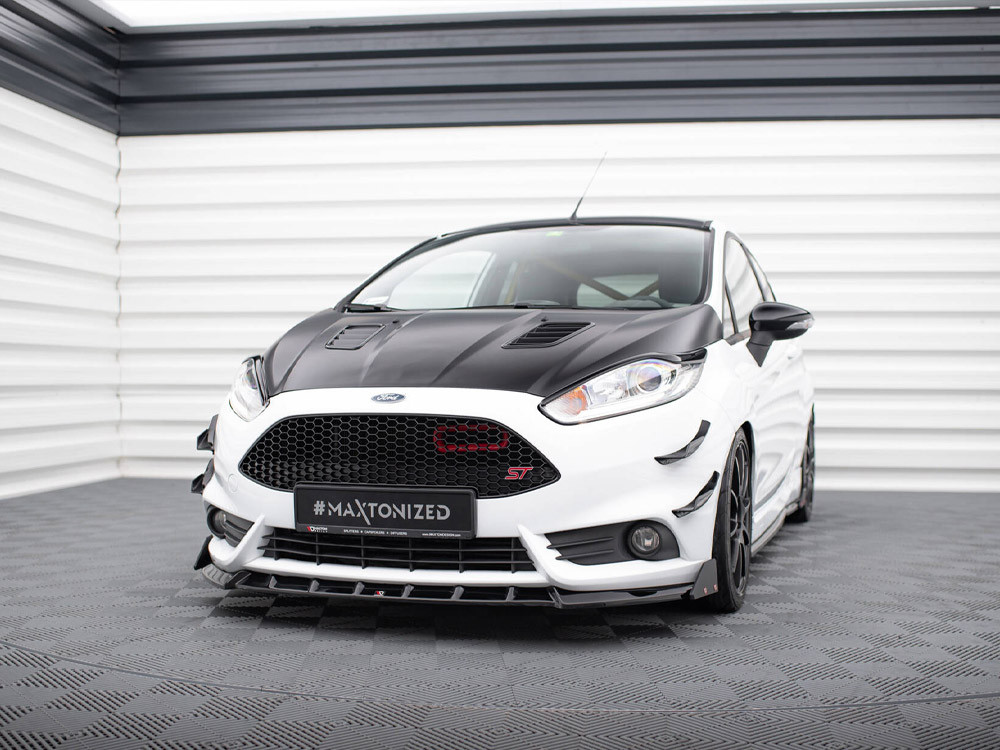 Maxton Front Splitter V.6 + Flaps Ford Fiesta ST Mk7 Facelift