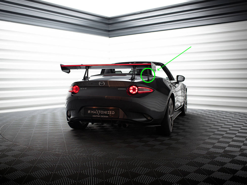 Maxton Carbon Spoiler With Upper Swan Mounting + LED Mazda MX-5 ND (Mk4) Maxton Carbon Spoiler With Upper Swan Mounting + LED Mazda MX-5 ND (Mk4)