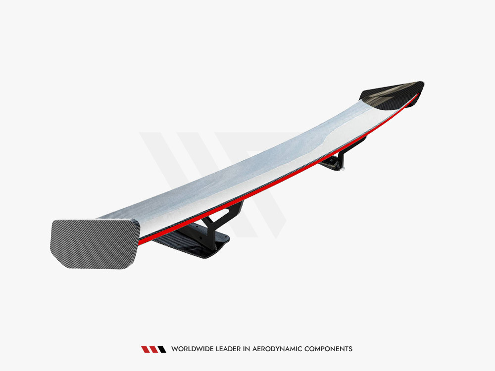 Maxton Carbon Spoiler With Internal Brackets Uprights + LED Chevrolet Corvette Stingray / Grand Sport C7