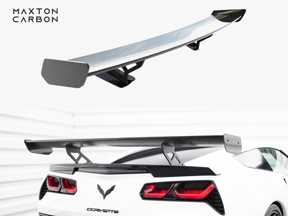 Maxton Carbon Spoiler With Internal Brackets Uprights Chevrolet Corvette Stingray / Grand Sport C7 Maxton Carbon Spoiler With Internal Brackets Uprights Chevrolet Corvette Stingray / Grand Sport C7