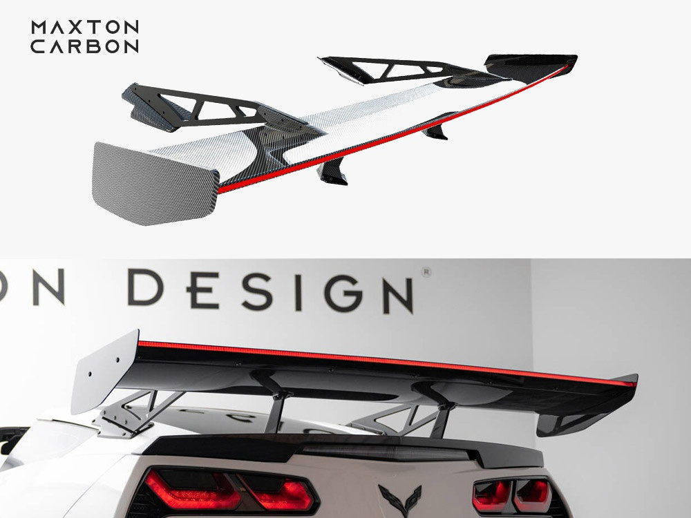 Maxton Carbon Spoiler With Upper Swan Mounting + LED Chevrolet Corvette Stingray / Grand Sport C7 Maxton Carbon Spoiler With Upper Swan Mounting + LED Chevrolet Corvette Stingray / Grand Sport C7