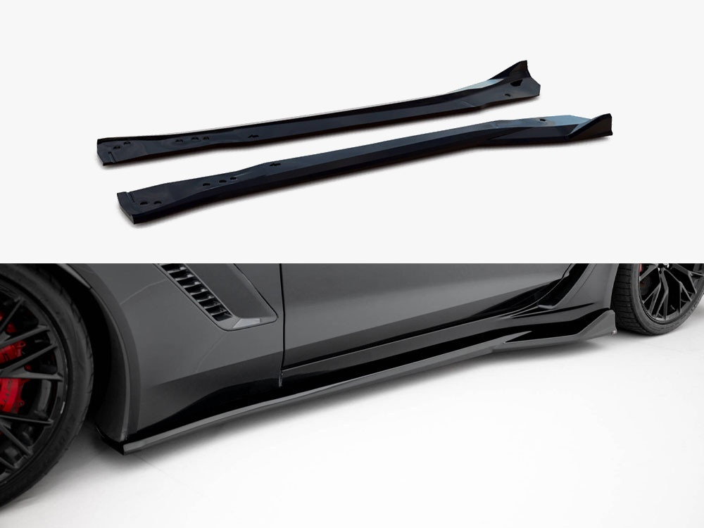 Maxton Side Skirts Diffusers Chevrolet Corvette Z06 C7