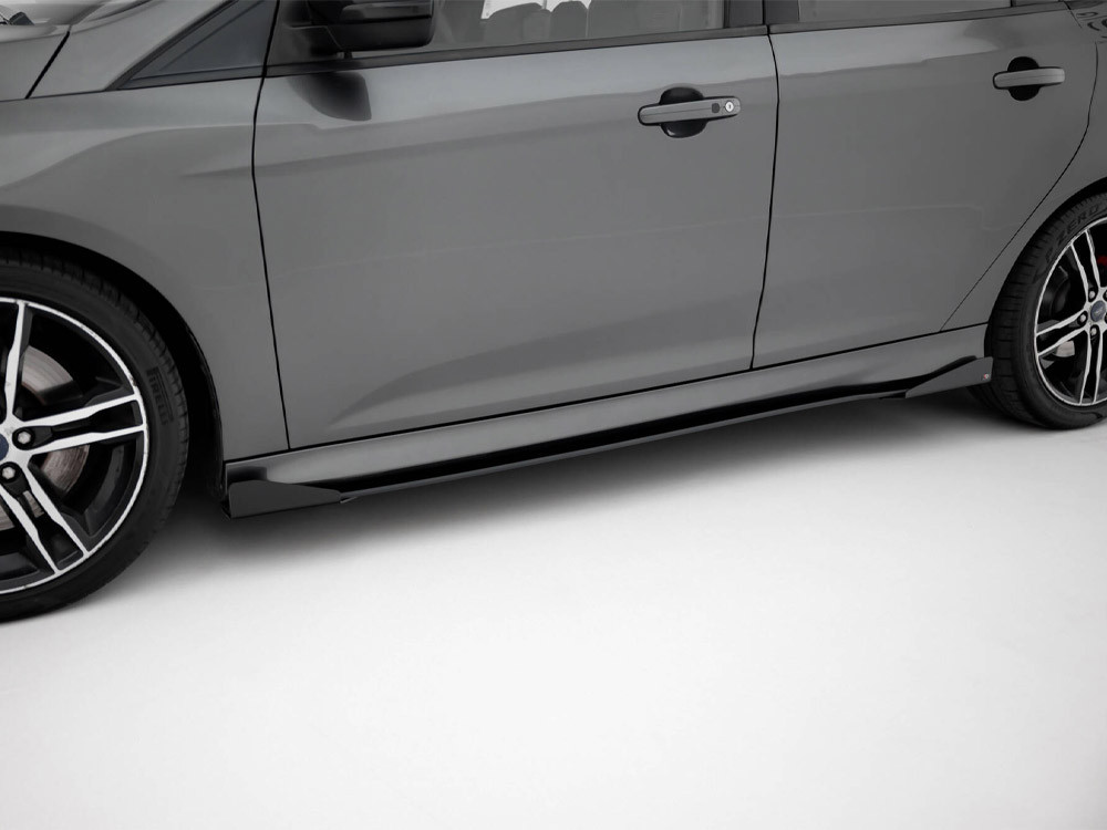 Maxton Street PRO Side Skirts Diffusers + Flaps Ford Focus ST Mk3 Facelift