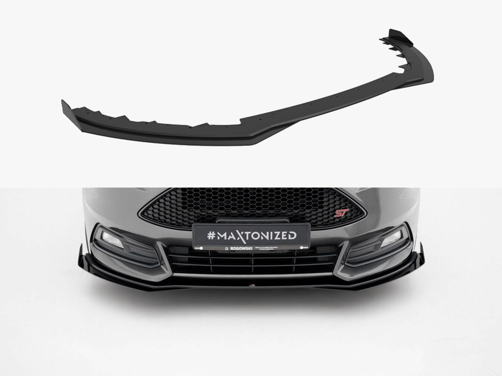 Maxton Street PRO Front Splitter + Flaps Ford Focus ST Mk3 Facelift
