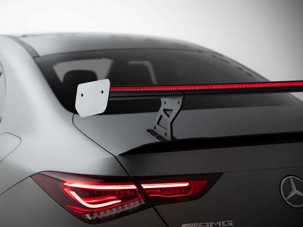Maxton Carbon Spoiler With Internal Brackets Uprights + LED Mercedes-Benz CLA Coupe C118 / C118 Facelift