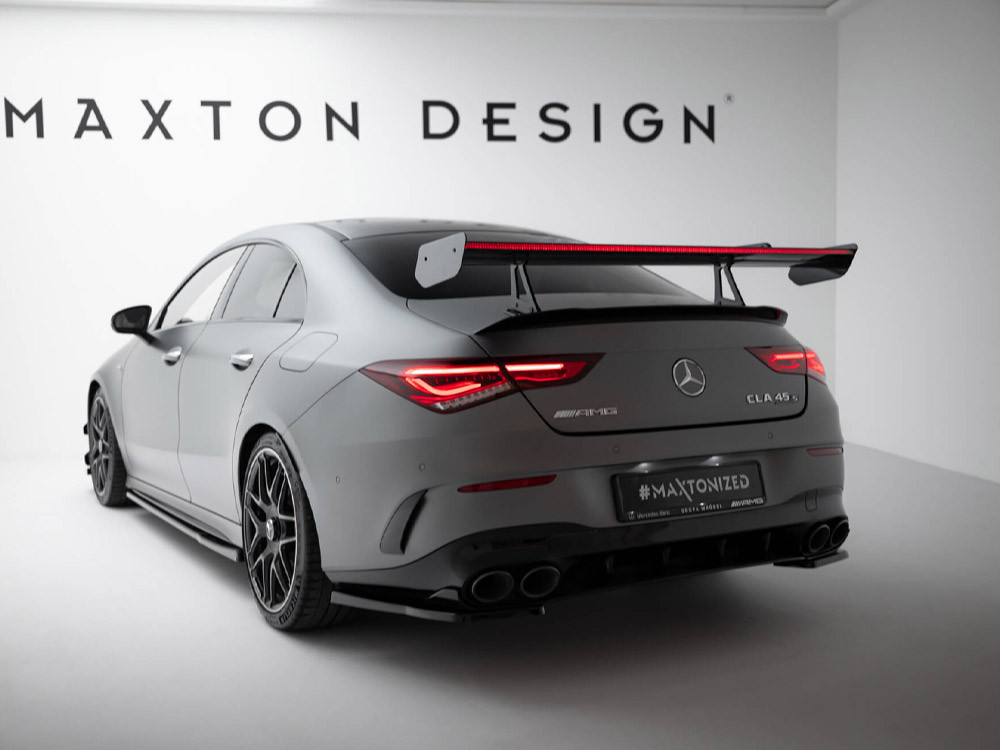 Maxton Carbon Spoiler With Upper Swan Mounting + LED Mercedes-Benz CLA Coupe C118 / C118 Facelift Maxton Carbon Spoiler With Upper Swan Mounting + LED Mercedes-Benz CLA Coupe C118 / C118 Facelift