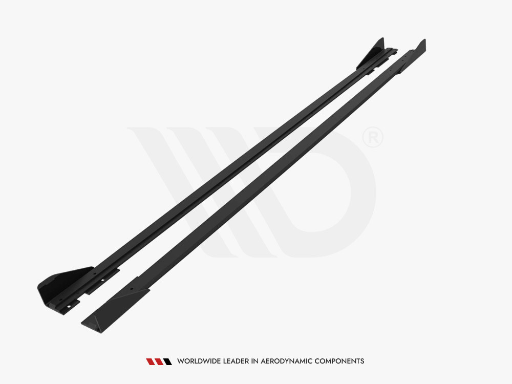 Maxton Street PRO Side Skirts Diffusers + Flaps Volkswagen Polo GTI Mk6 Facelift