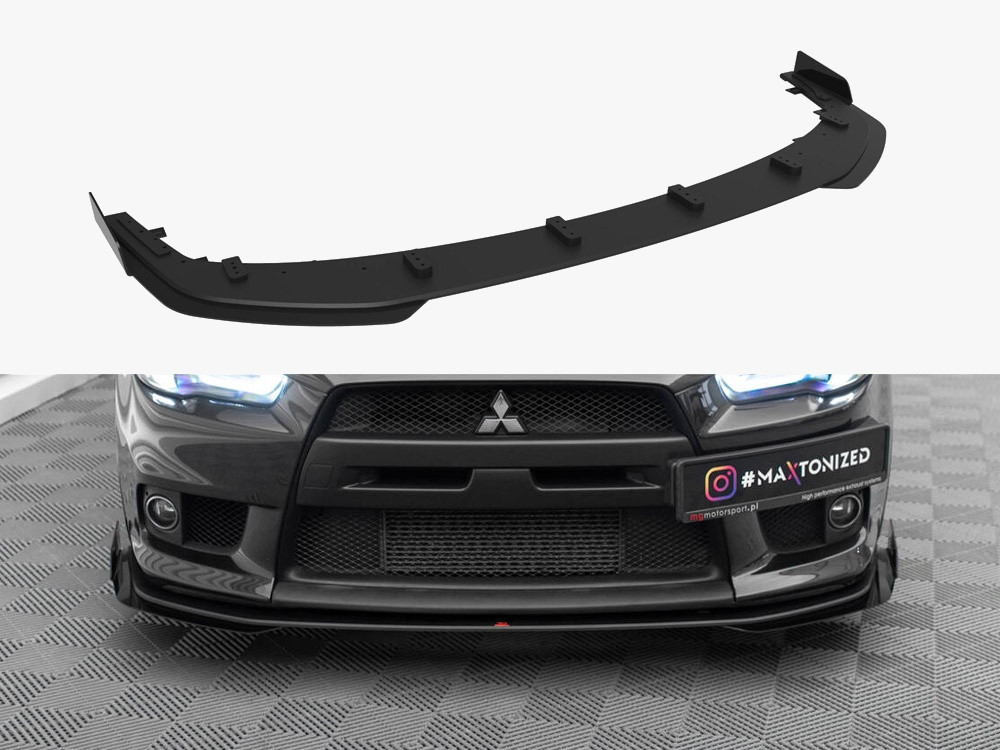 Maxton Street PRO Front Splitter V.1 + Flaps Mitsubishi Lancer EVO X