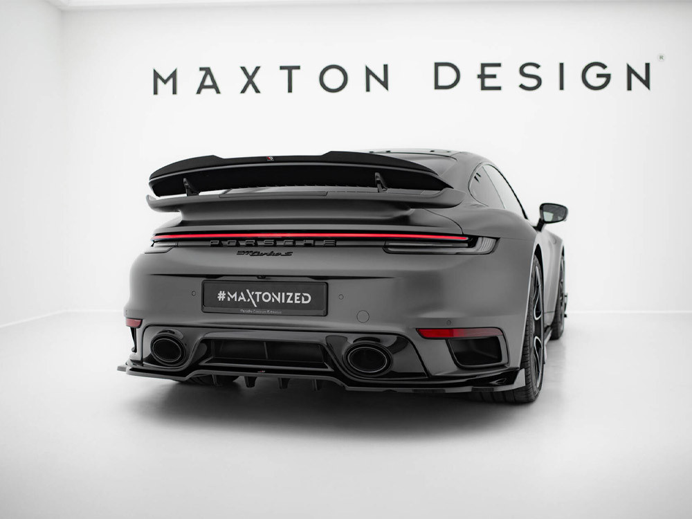 Maxton Rear Splitter (Vertical Bars) Porsche 911 Turbo S Sport Package 992 Maxton Rear Splitter (Vertical Bars) Porsche 911 Turbo S Sport Package 992