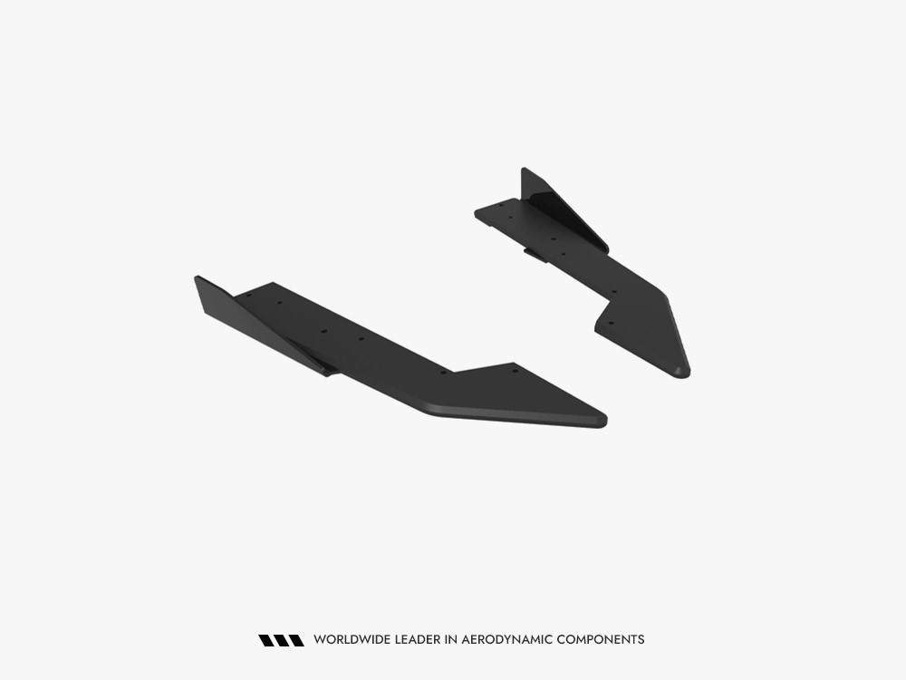 Maxton Street Pro Rear Side Splitters + Flaps Ford Mustang GT Mk7