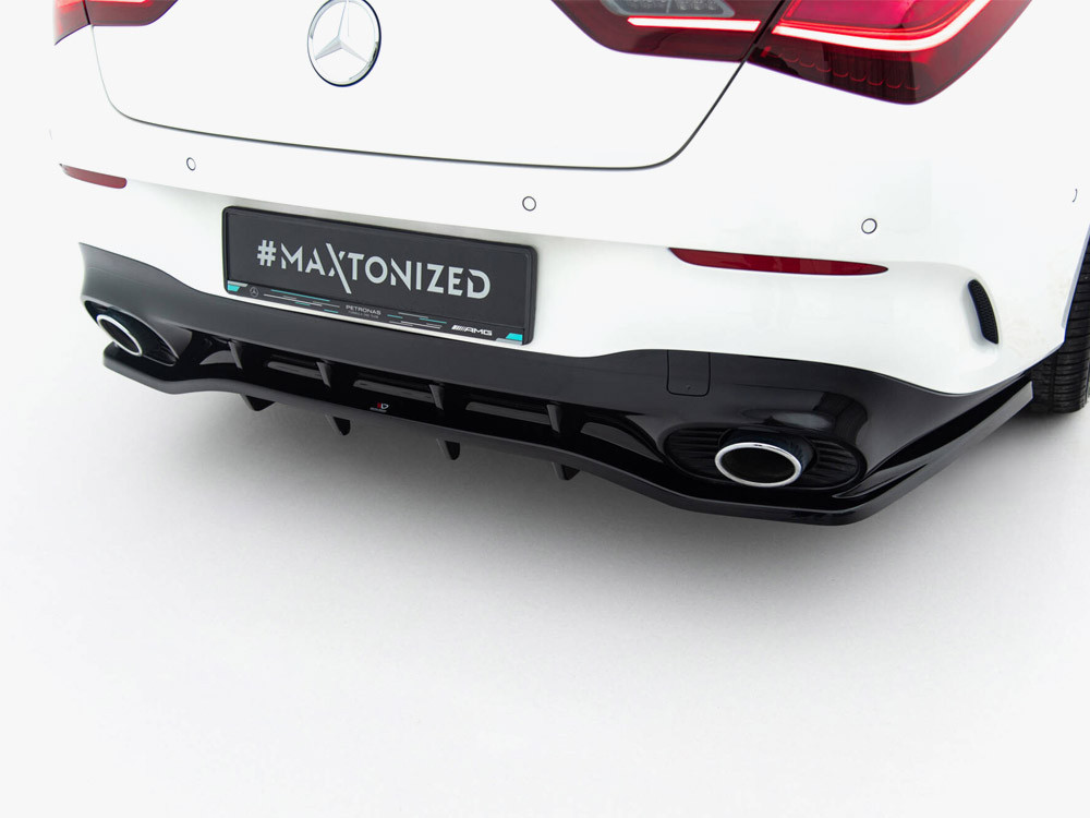 Maxton Rear Splitter (Vertical Bars) Mercedes-AMG CLA 35 / 45 Coupe / Shooting Brake C118 Facelift / X118 Facelift