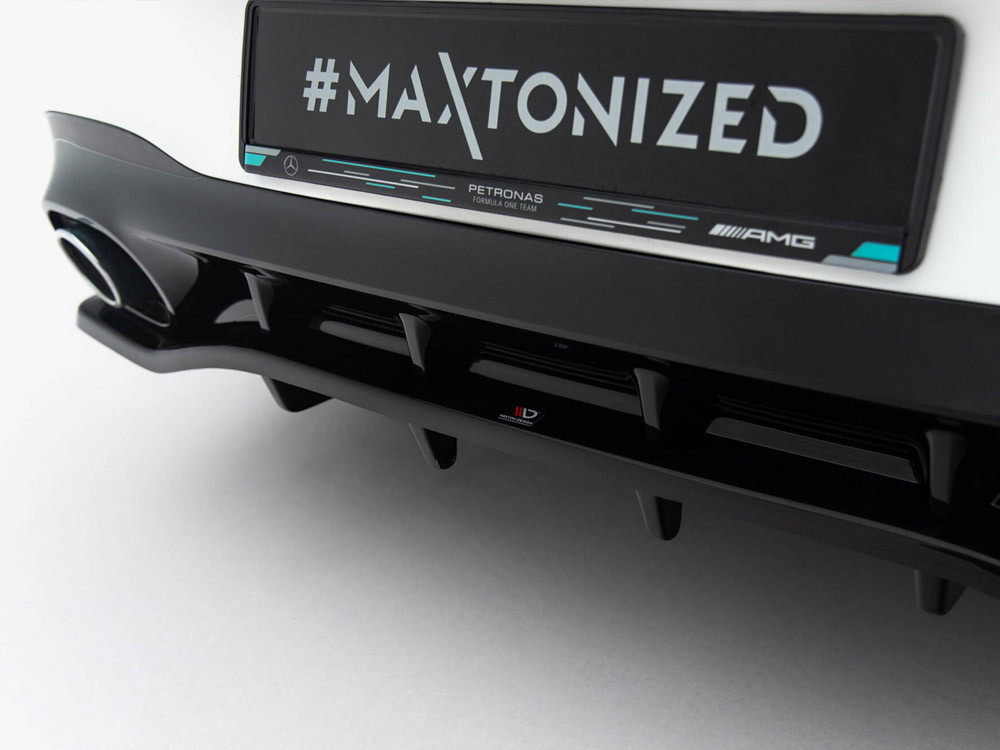 Maxton Rear Splitter (Vertical Bars) Mercedes-AMG CLA 35 / 45 Coupe / Shooting Brake C118 Facelift / X118 Facelift