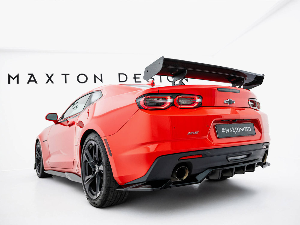 Maxton Carbon Spoiler With Internal Brackets Uprights Chevrolet Camaro SS Mk6 Facelift