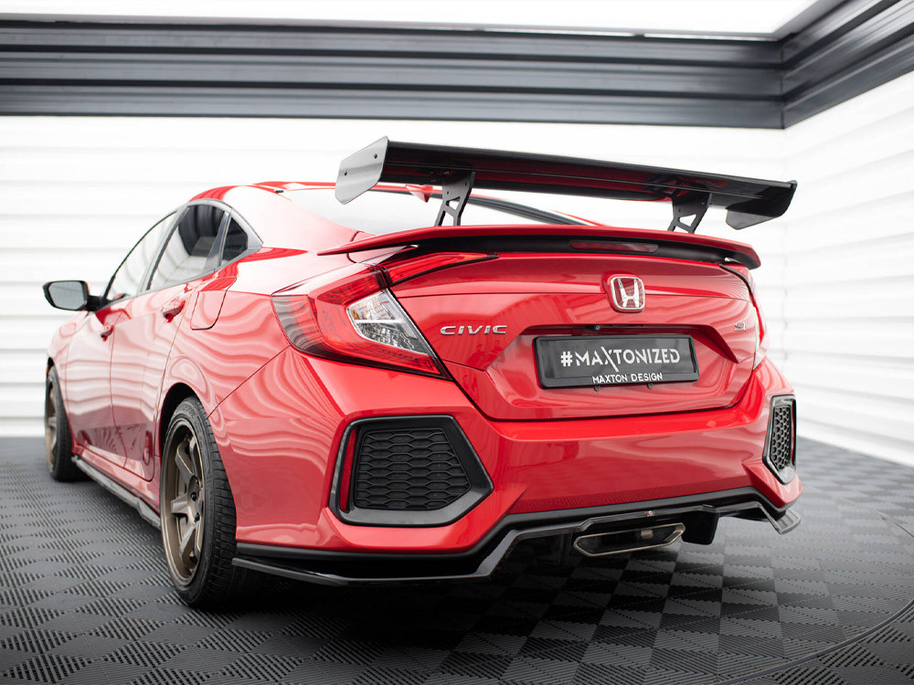 Maxton Carbon Spoiler With Internal Brackets Uprights Honda Civic SI Mk10 Maxton Carbon Spoiler With Internal Brackets Uprights Honda Civic SI Mk10
