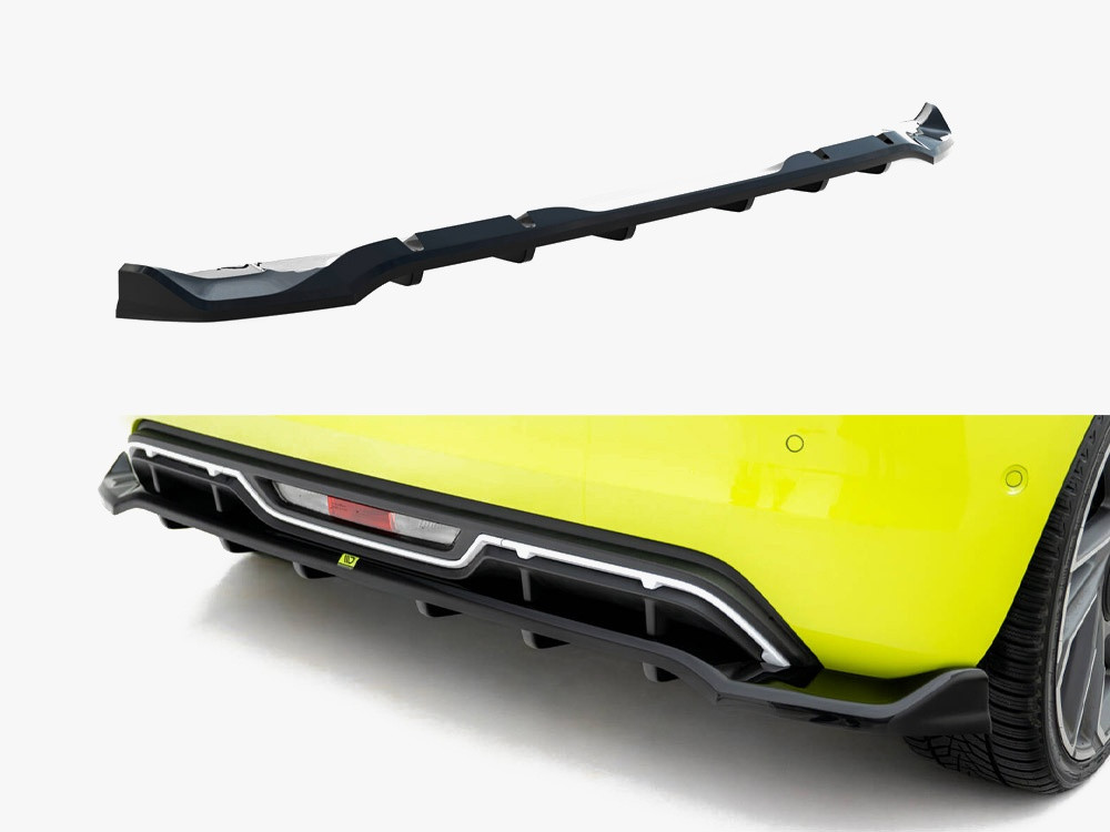 Maxton Rear Splitter (Vertical Bars) Abarth 500e Maxton Rear Splitter (Vertical Bars) Abarth 500e