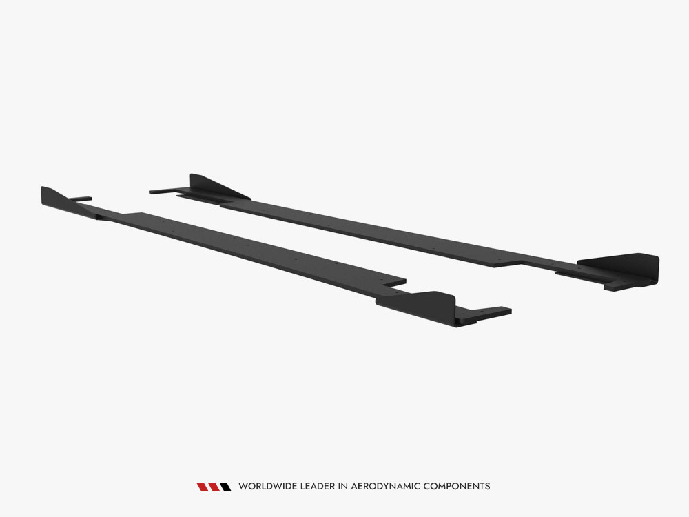 Maxton Street PRO Side Skirts Diffusers + Flaps Subaru Impreza WRX STI Mk3 Facelift
