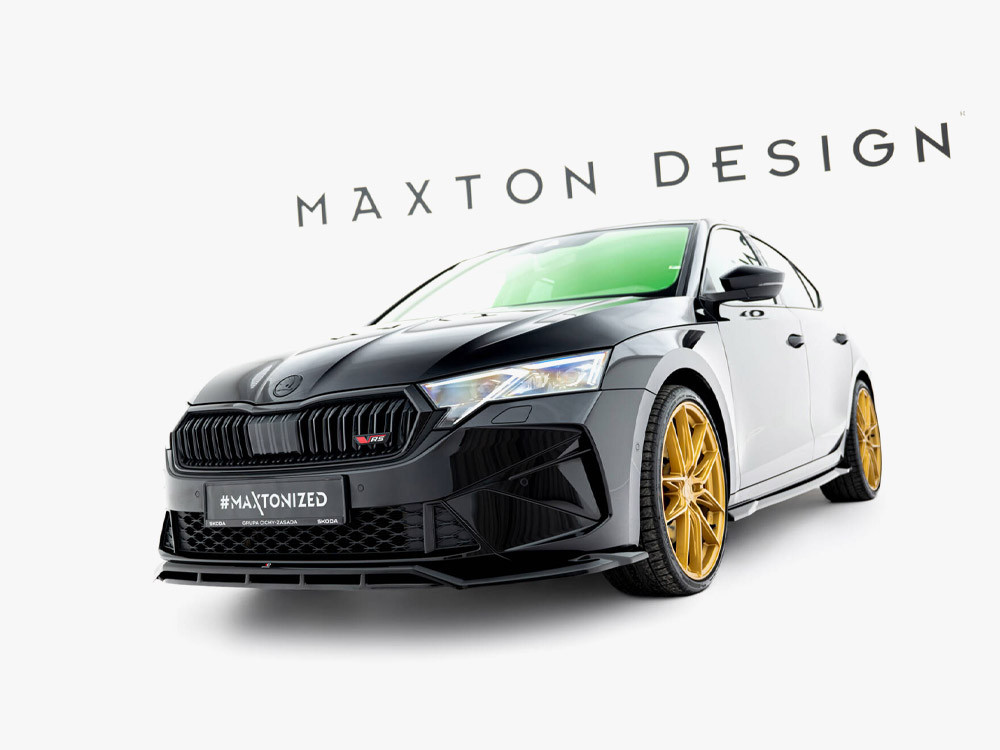 Maxton Front Splitter V.1 Skoda Octavia RS Liftback / Estate Mk4 Facelift Maxton Front Splitter V.1 Skoda Octavia RS Liftback / Estate Mk4 Facelift